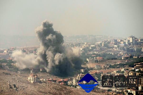 Smoke rises from Israeli airstrikes in the village of Kfar Rouman, southern Lebanon, on Wednesday.