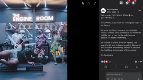 Unknown An Instagram post showing a picture of Alastair Saverimutto and his family posing in a gym and ASAV Fitness advertising the opening of a new gym extension