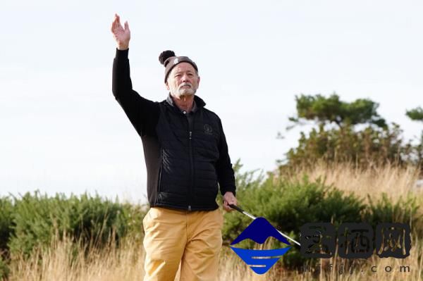 Bill Murray on the 1st tee on day two of the Alfred Dunhill l<em></em>inks Champio<em></em>nship at Kingsbarns. Picture: Jane Barlow/PA