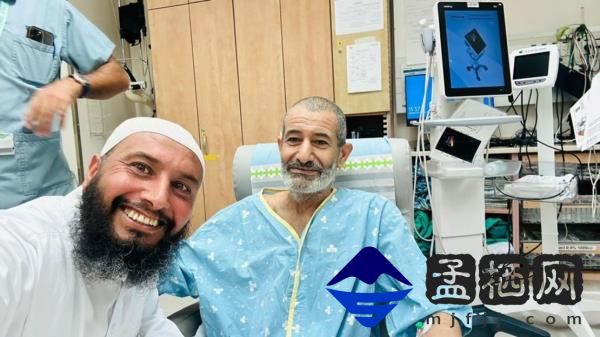 Al-Qadi, right, is pictured in an Israeli hospital with one of his brothers on Tuesday.