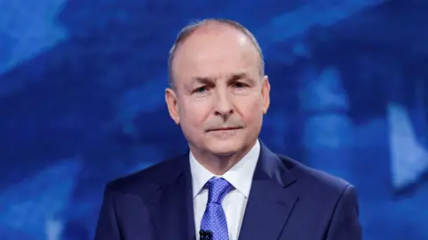 Reuters Micheál Martin looks on on the day of the final leaders